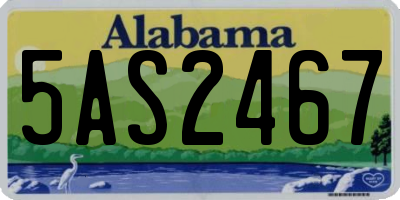 AL license plate 5AS2467