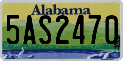 AL license plate 5AS2470