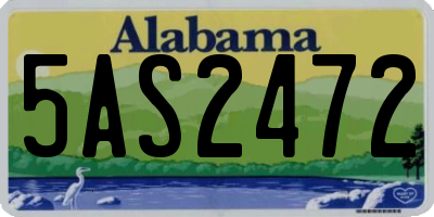 AL license plate 5AS2472