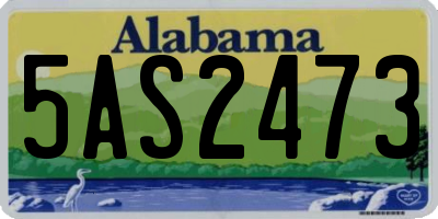 AL license plate 5AS2473
