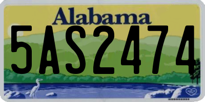 AL license plate 5AS2474