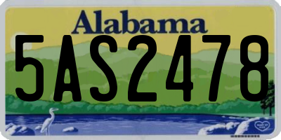 AL license plate 5AS2478
