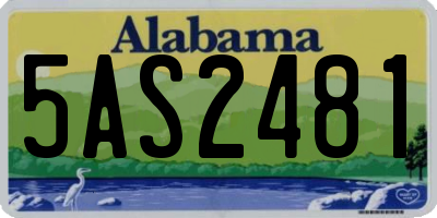 AL license plate 5AS2481