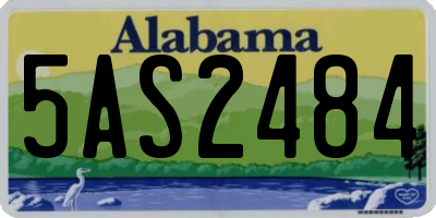 AL license plate 5AS2484