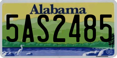 AL license plate 5AS2485