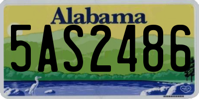 AL license plate 5AS2486