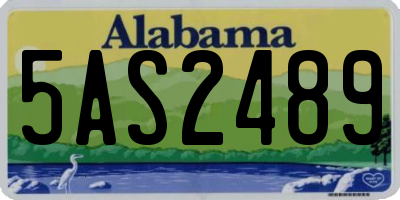 AL license plate 5AS2489