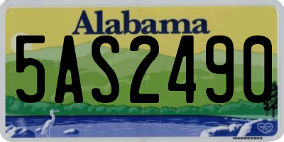 AL license plate 5AS2490