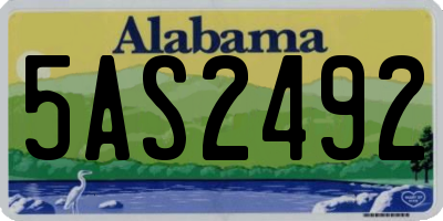 AL license plate 5AS2492