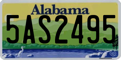 AL license plate 5AS2495