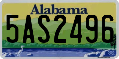 AL license plate 5AS2496