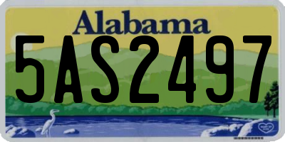 AL license plate 5AS2497