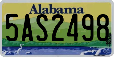 AL license plate 5AS2498