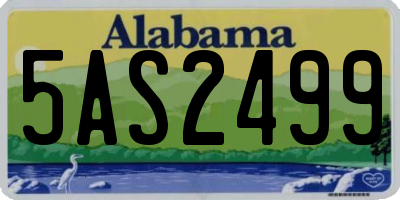 AL license plate 5AS2499