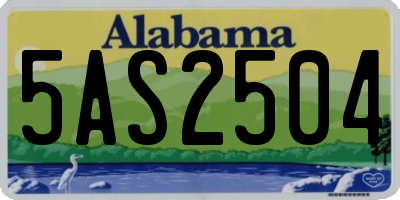 AL license plate 5AS2504