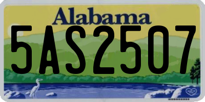 AL license plate 5AS2507