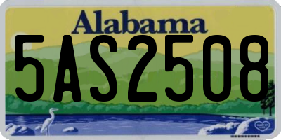 AL license plate 5AS2508