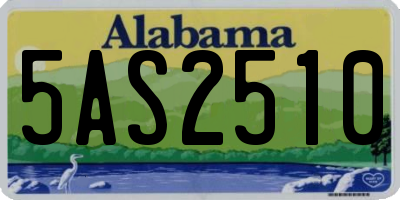 AL license plate 5AS2510