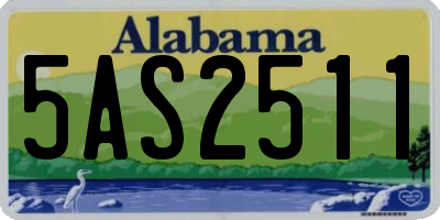 AL license plate 5AS2511