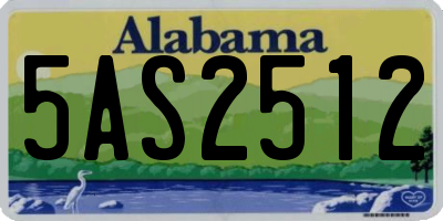 AL license plate 5AS2512