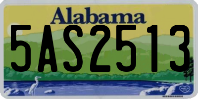 AL license plate 5AS2513