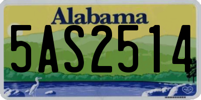 AL license plate 5AS2514
