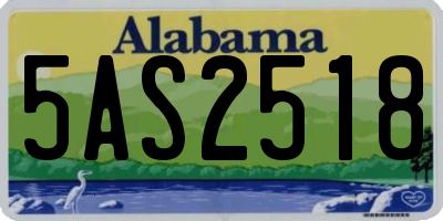 AL license plate 5AS2518