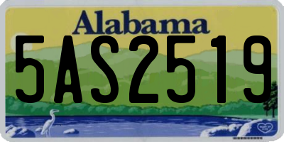 AL license plate 5AS2519