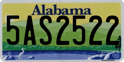AL license plate 5AS2522