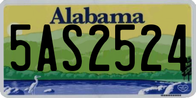 AL license plate 5AS2524