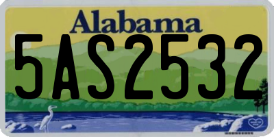 AL license plate 5AS2532
