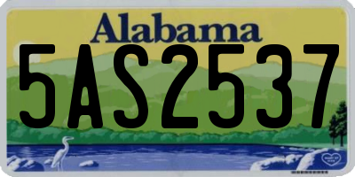 AL license plate 5AS2537