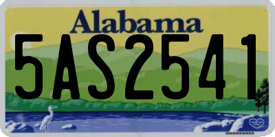 AL license plate 5AS2541