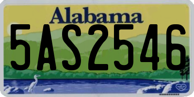 AL license plate 5AS2546