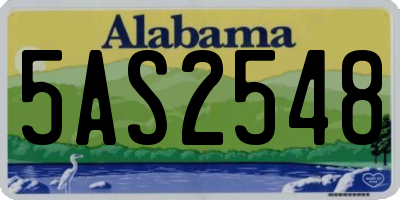 AL license plate 5AS2548