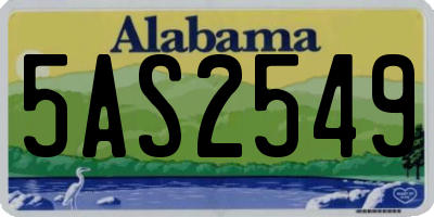AL license plate 5AS2549