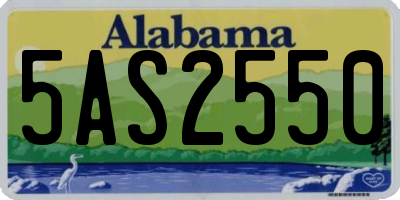 AL license plate 5AS2550