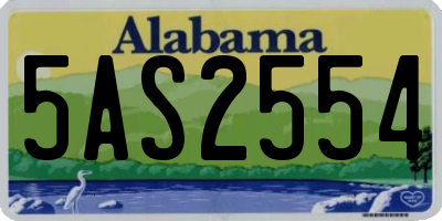AL license plate 5AS2554