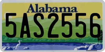 AL license plate 5AS2556