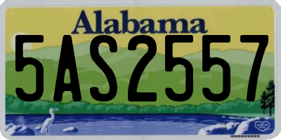 AL license plate 5AS2557