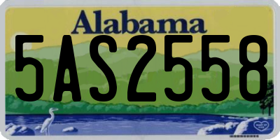 AL license plate 5AS2558