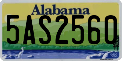 AL license plate 5AS2560