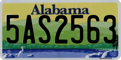 AL license plate 5AS2563