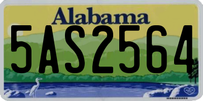 AL license plate 5AS2564