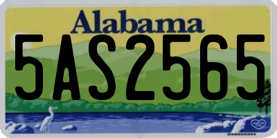 AL license plate 5AS2565