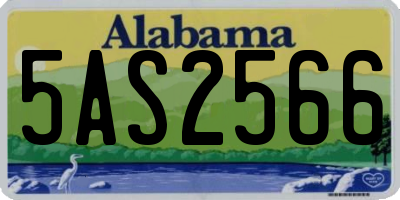 AL license plate 5AS2566
