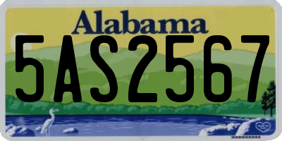 AL license plate 5AS2567