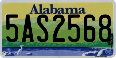 AL license plate 5AS2568