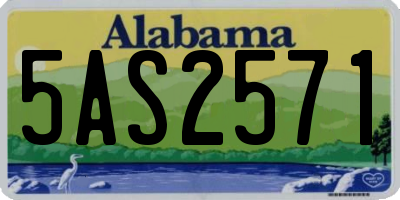 AL license plate 5AS2571