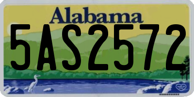AL license plate 5AS2572